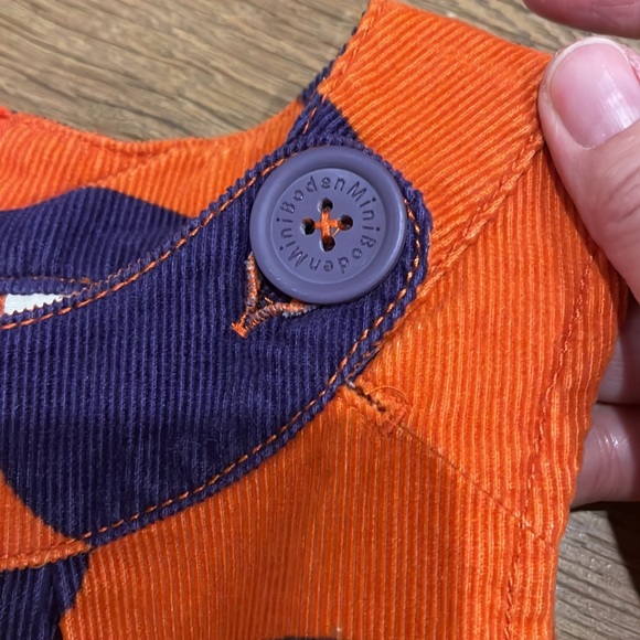 Mini Boden Mod Purple and Orange Polka Dot Corduroy Jumper 4-5 - Picture 3 of 6